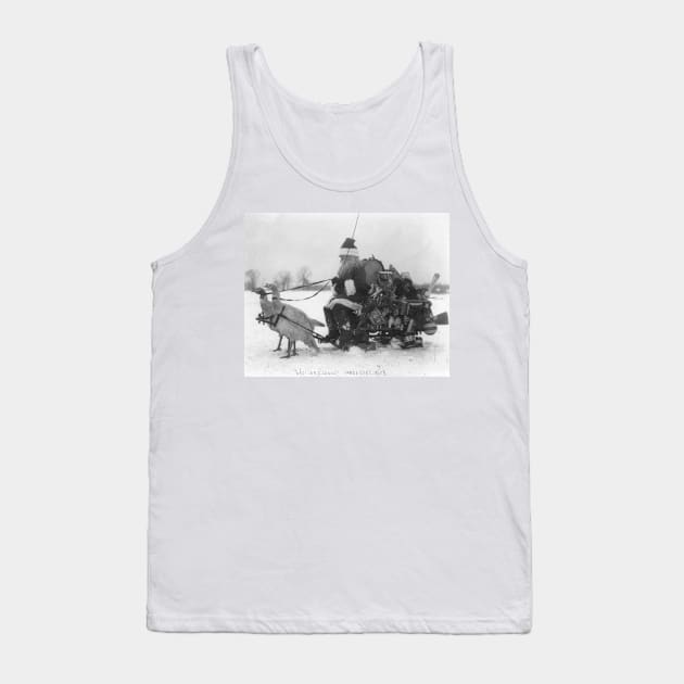 Santa and His Turkey Reindeer Tank Top by Bravuramedia